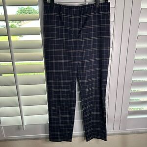 Ann Taylor Women's Navy Plaid Pants